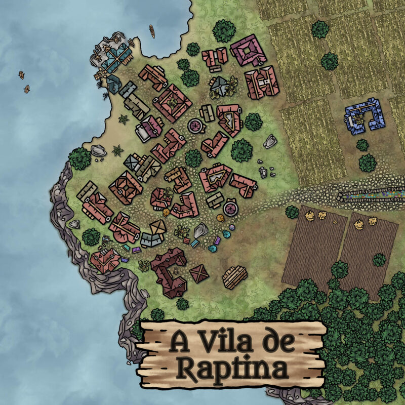Mapa Vila de Raptina